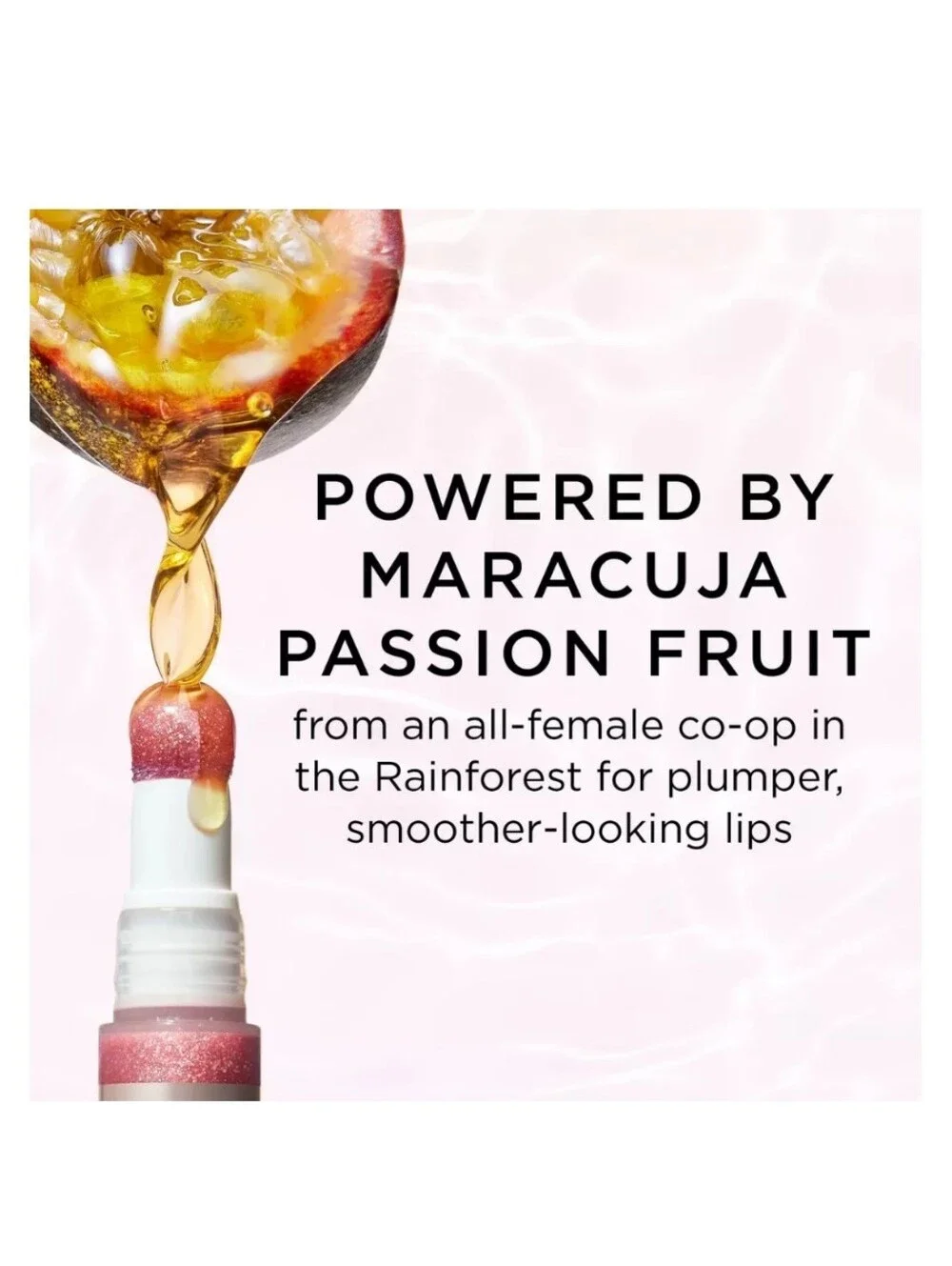 TARTE MARACUJA JUICY PLUMPING LIP OIL.
